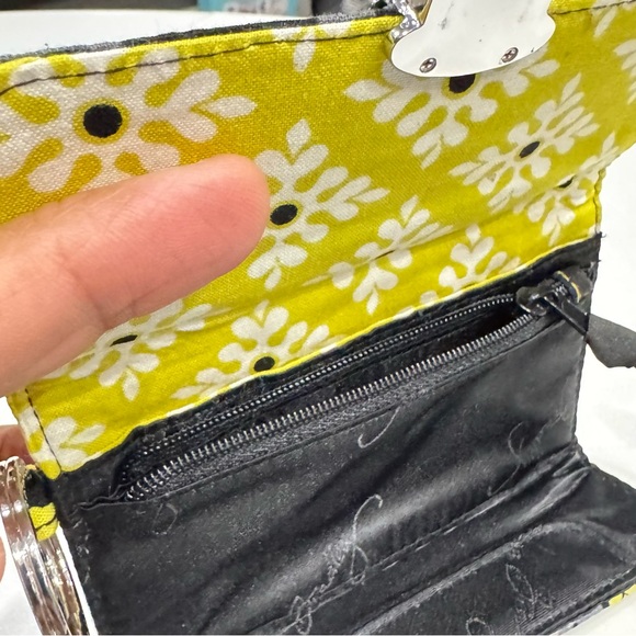 Vera Bradley Baroque Quick Swipe ID Wallet Key Ring Floral - Picture 8 of 10